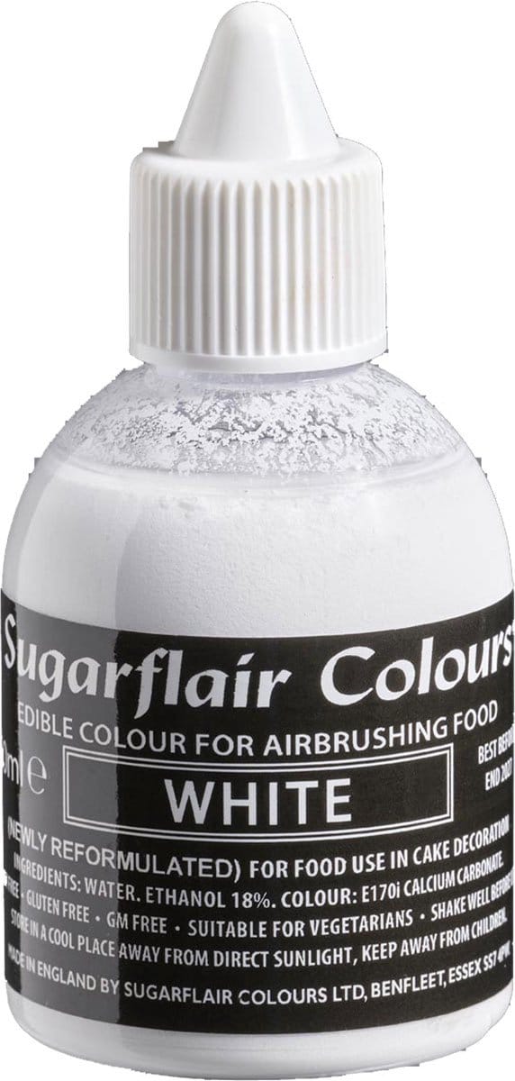 Sugarflair Airbrush Kleurstof - Wit - 60ml - Eetbare Kleurstof