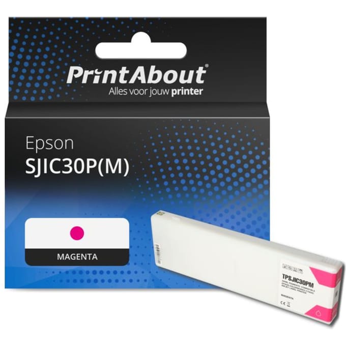 PrintAbout huismerk Inktcartridge SJIC30P(M) Magenta Geschikt voor Epson
