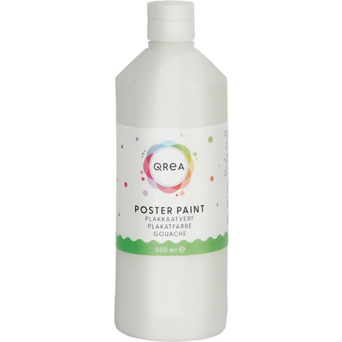 Plakkaatverf Qrea wit 500ml