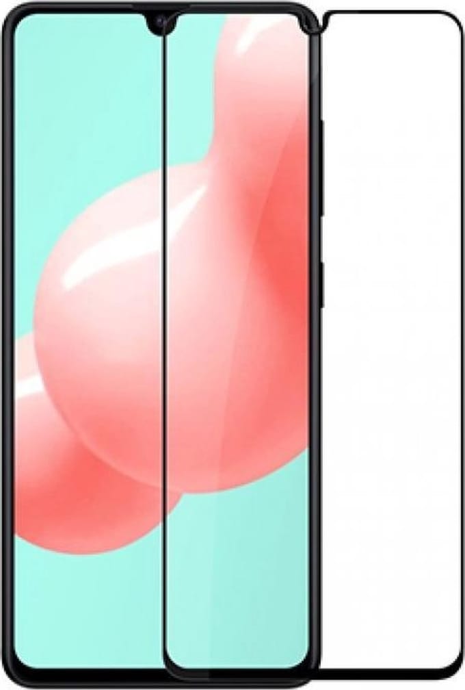 Screenprotector Geschikt voor Samsung Galaxy A41 full cover Screenprotector Tempered Glass - Zwart