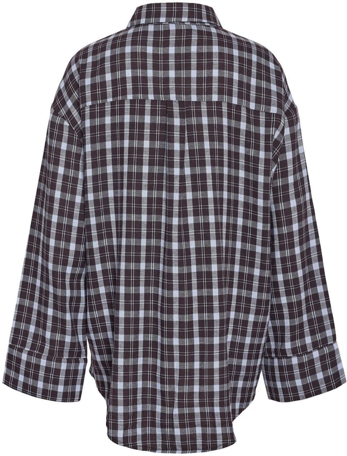 relaxed fit overhemdblouse van katoenmix model 'Zoe'