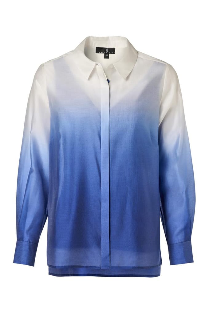 Juna Blouse Offwhite / Kobalt