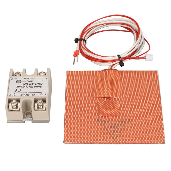 3D Printer Siliconen Verwarmingskussen voor VORON V0.1 V0 100x100mm 220V 100W Uniforme Warmteoverdracht 3D beige