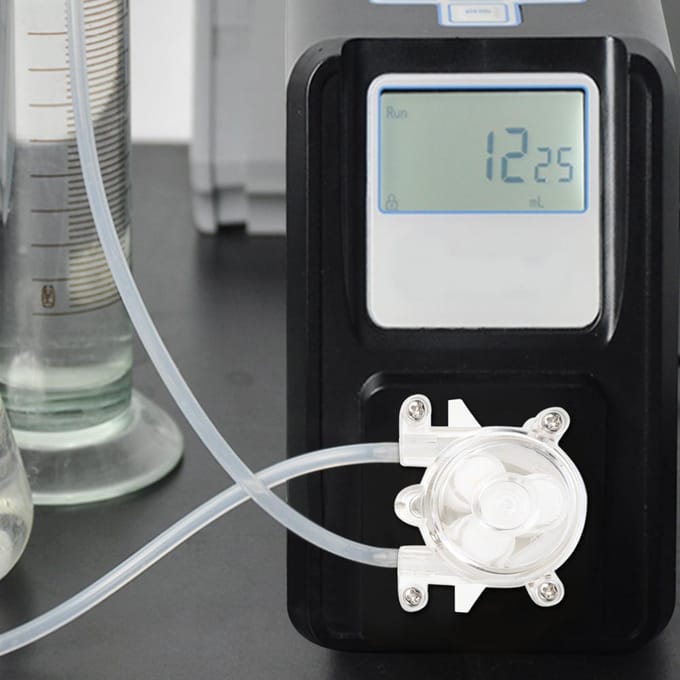 Tuin 6V Mini Peristaltische Vloeistofpomp DIY Doseerpomp Slangpomp voor Aquarium Laboratoriumanalyse white