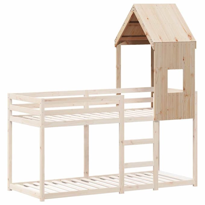 vidaXL - Kinderbedhuisje - 60x99x139,5 - cm - massief - grenenhout