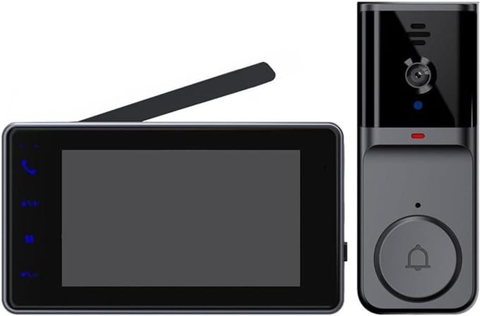 Draadloze Video Deurbel - Smart Deurbel - Huis Beveiliging - 4.3 Inch IPS Scherm