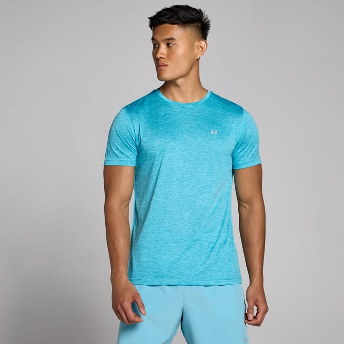 MP Tempo gemêleerd T-shirt voor heren - Cyaan - L