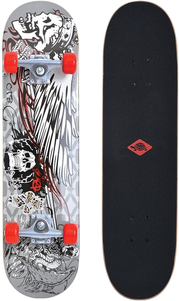 Schildkröt skateboard beginnersgroen 31 inch dubbel kick grip.