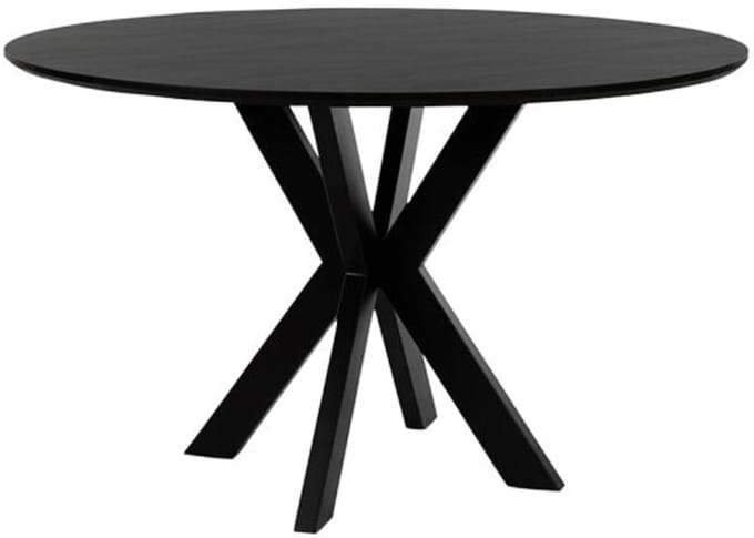 Eettafel Tokio rond Acacia smooth Ø120 cm - Zwart