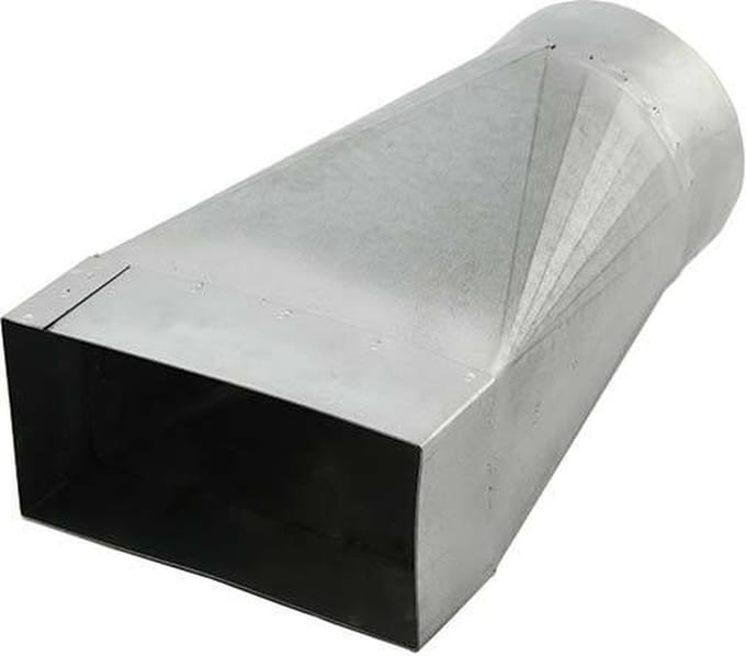 Verloopstuk 220x80 naar diameter 150 mm tbv instortkanaal