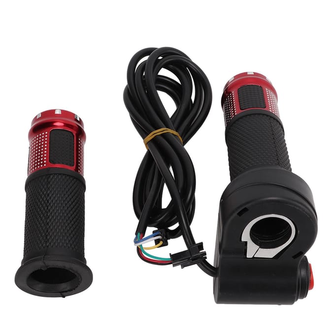 12V ?99V Universel 6 Cœurs Poignée d'Accélérateur de Vélo Électrique avec Deux Sections Trois Vitesses Rouge