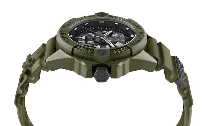 Philipp Plein The $Kull Ecoceramic PWUBA0423 Horloge - Siliconen - Groen - Ø 44 mm