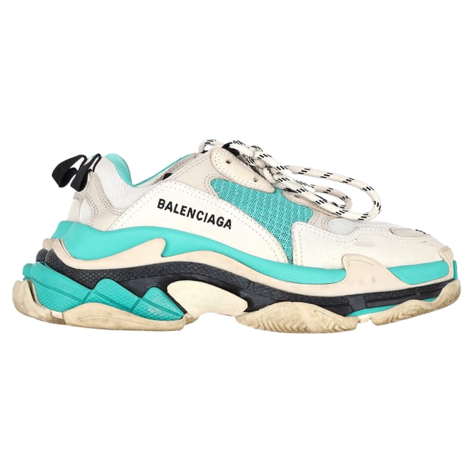 Balenciaga Triple S Sneakers in Turquoise Polyester