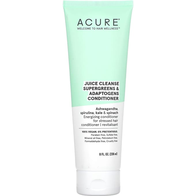 ACURE, Juice Cleanse Supergreen & Adaptogen Conditioner, 8 fl oz (236.5 ml) white