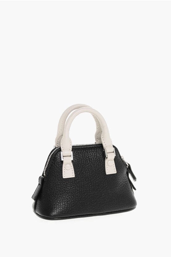 MM11 Two-Tone leren 5AC minitas in zwart en wit