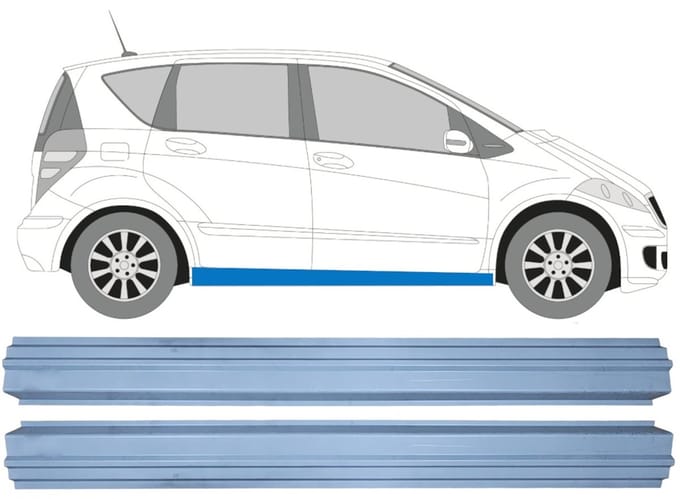 Reparatie dorpel voor Mercedes A-Class W169 2004-2012 / Links = Rechts / Set