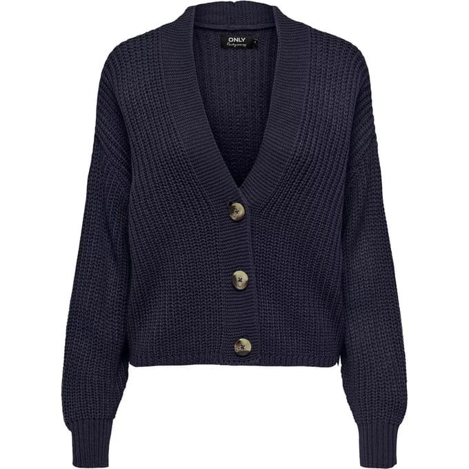 boxy fit gebreid jack met v-hals model 'CAROL'