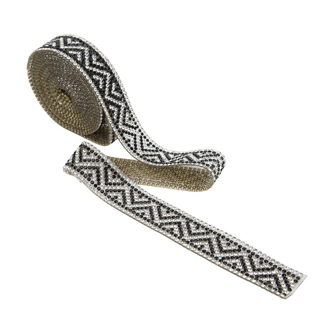 Strass Ketting 2 Yards 2cm Breedte Glanzende Kleuren Textuur DIY Ambachten Lint voor Bruiloft gray