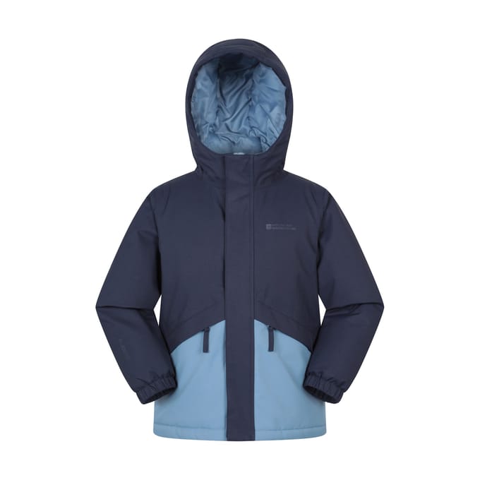 Mountain Warehouse Cyclone Waterdichte Gewatteerde Jas voor Kinderen/Kinderen (Marine)