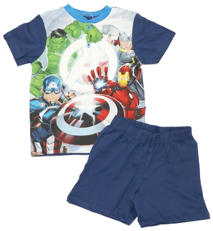 Marvel Avengers - Shortama - Donkerblauw - Maat 110 - Katoen - Jongenspyjama