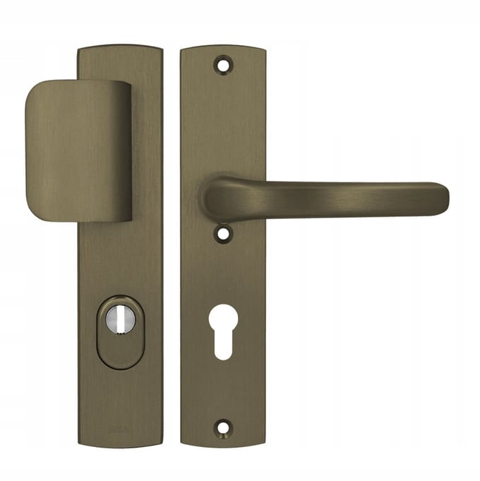AXA Jupiter Deurkruk met FLEX F4 Beveiliging, Oud Goud 92mm