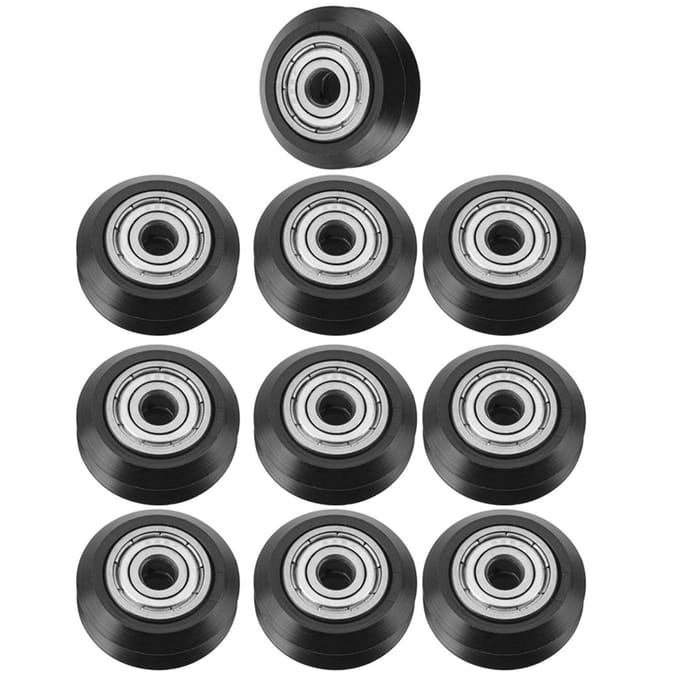 10 stuks 3D Printer POM Plastic Katrol Passief Rond Wiel Met Lager Katrol gray