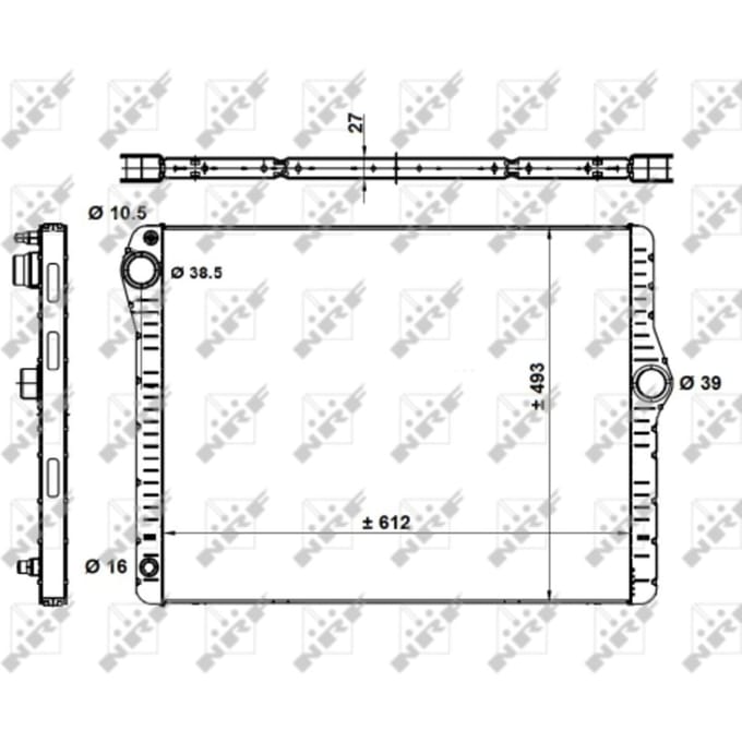 Radiator, motorkoeling NRF 50479