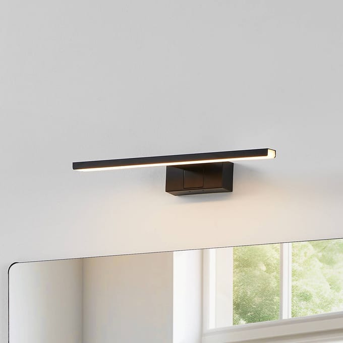EGLO Conettilla Spiegellamp - Badkamer - LED - 40 cm - Zwart/Wit - Instelbaar wit licht