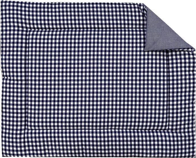 BINK Bedding Boxkleed BB ruit marine (tweeling) 71 x 122 cm - boerenbont blauw