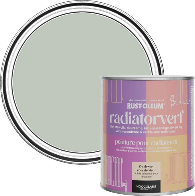 Rust-Oleum Groen Radiatorverf Hoogglans - Krijtgroen 750ml