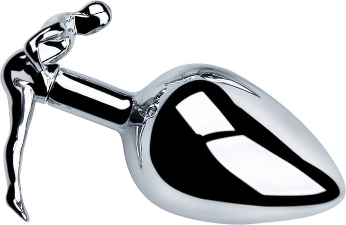 Fixxx - RVS Buttplug met Handvat in de vorm van een Man - Twee Maten M