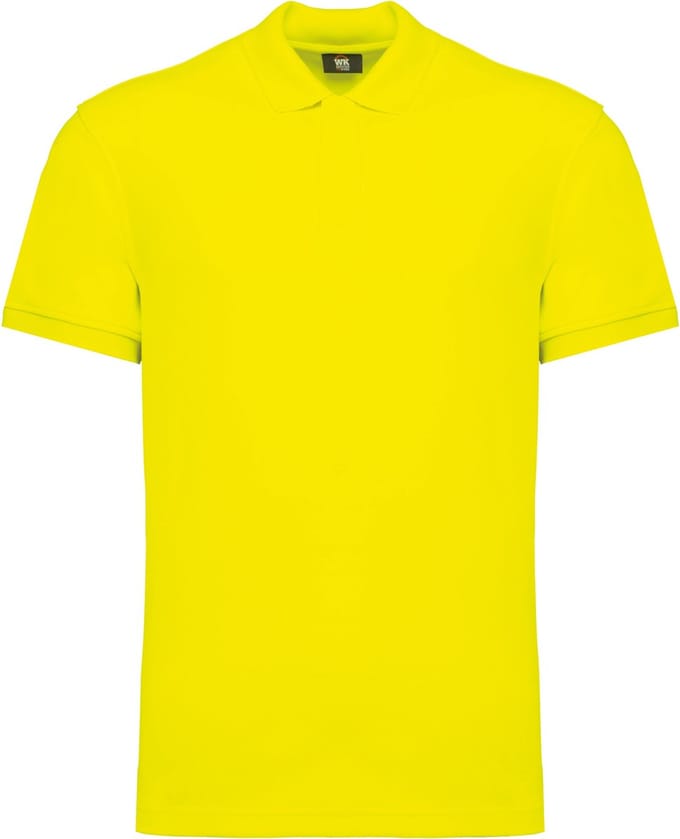 WK. Designed To Work Duurzame uniseks polo katoen/polyester WK208 - Fluorescent Yellow - M