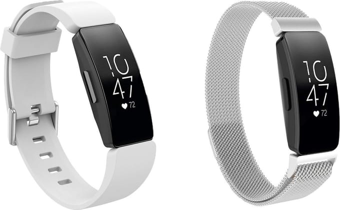KELERINO. Siliconen bandjes geschikt voor Fitbit Inspire (HR) - 2-pack - Small