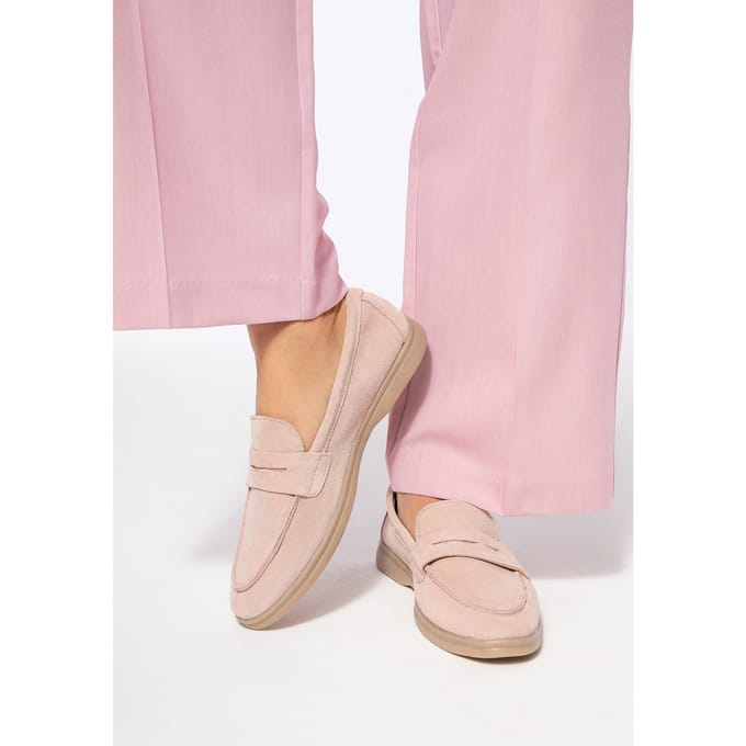 Wittchen - Klassieke Suede Loafers - Roze - Vrouwen
