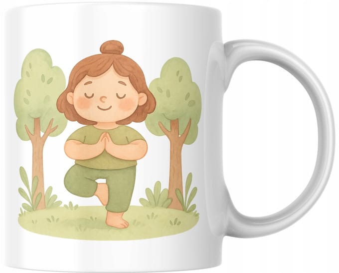 Uniek yogahoofd met boomhouding - perfect cadeau