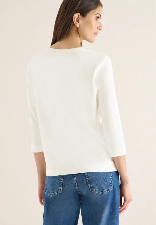 Shirt met geribde structuur
