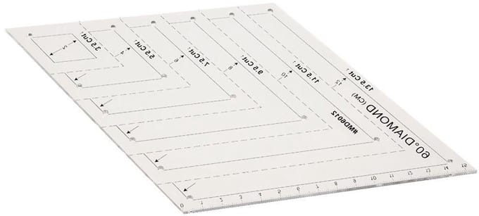 Quilting Liniaal - Ruit Sjabloon - Patchwork Maken - 60 Graden Vorm - 27 Centimeter - Meerkleurig