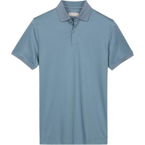 Thomas Maine Polo Soft Liquid Cotton Short Sleeve Midden Blauw / male