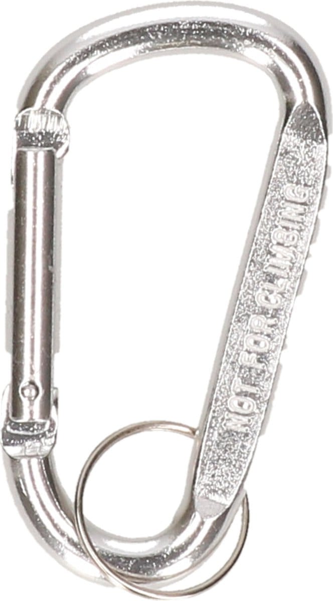 Karabijnhaak - metaal - zilverkleurig - 8 cm - snaphooks - karabiners