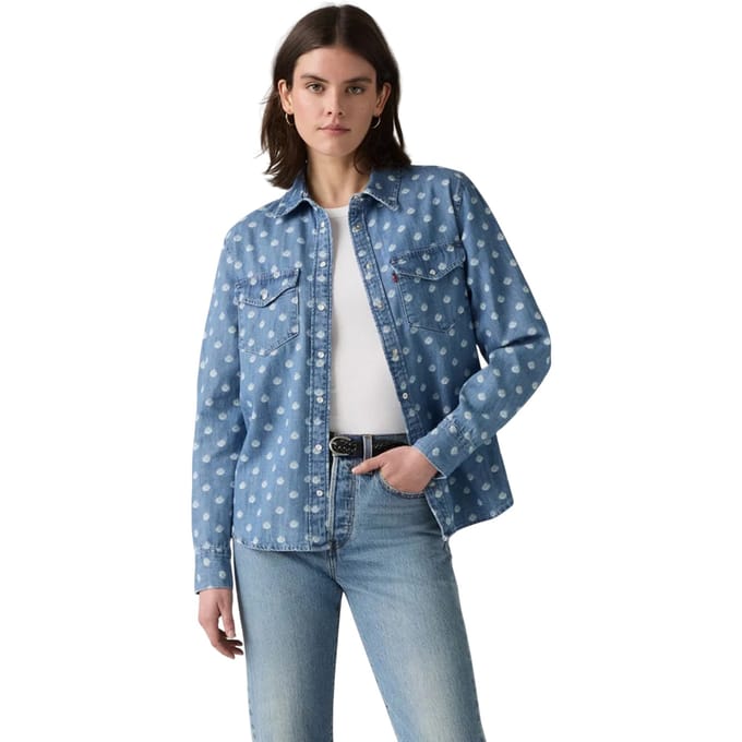 Levis Dames Iconisch Overshirt (Blauw)