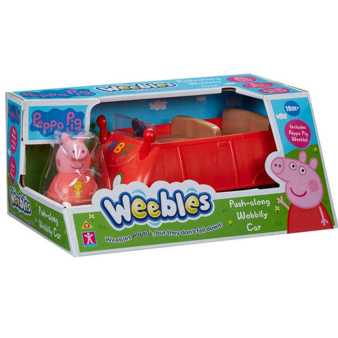 Peppa Pig Weebles - Rode auto met figuur