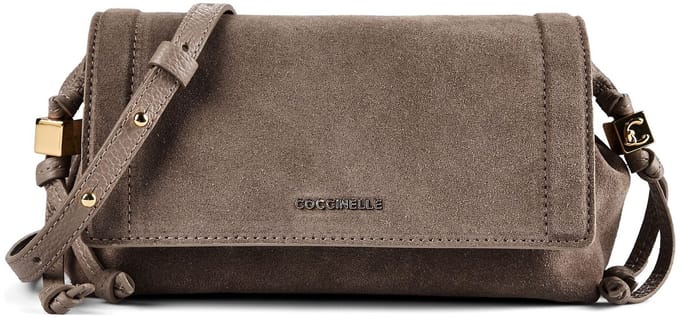 Coccinelle Thess Bimaterial - Schoudertas 21 cm (warm taupe)