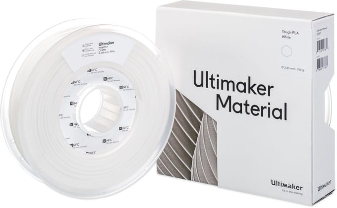 UltiMaker Filament Tough Tough PLA Slagvast 2.85 mm Wit 750 g