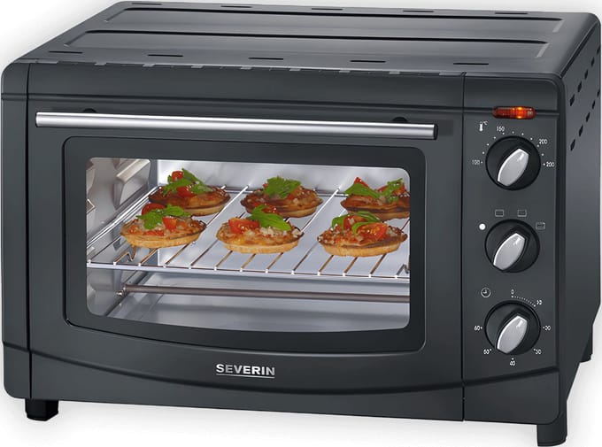 Severin TO 2067 Bak- en Grilloven - 20 Liter - 100-230°C - Zwart