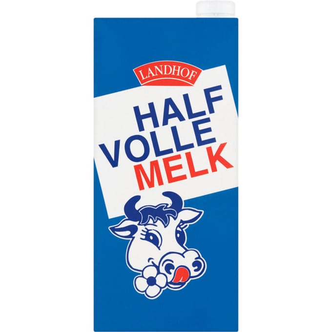 Melk Landhof halfvol houdbaar pak 1 liter