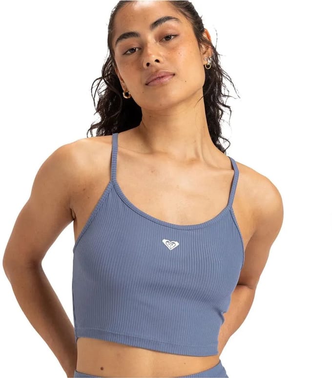 Roxy R&v Rib Top Zonder Mouwen Blauw L Vrouw
