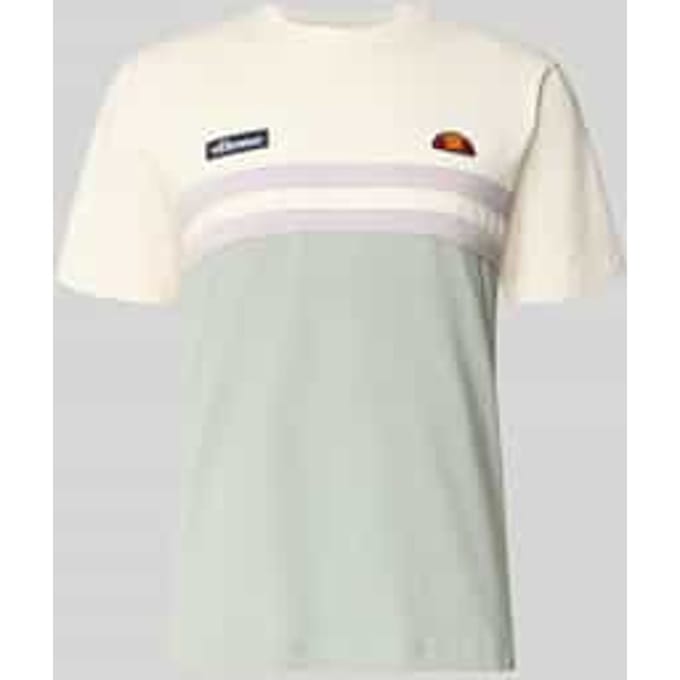 T-shirt met label-stitchings en ronde halsuitsnijding