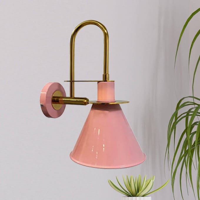 ROYALTECH Wandlamp Ramsay, roze/goud, hoogte 35 cm, metaal