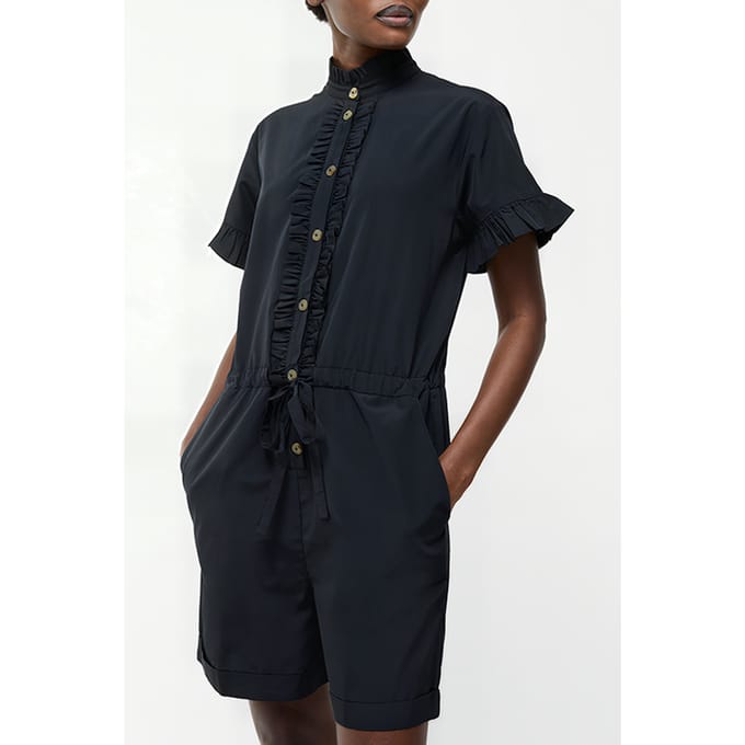 French Connection Frill Playsuit Black Taglia: 6 | Tute corte Outlet | Donna | Nero