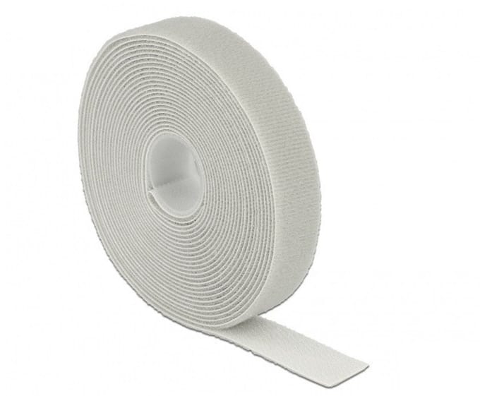 Klittenband rol 20mm / grijs (5 meter)